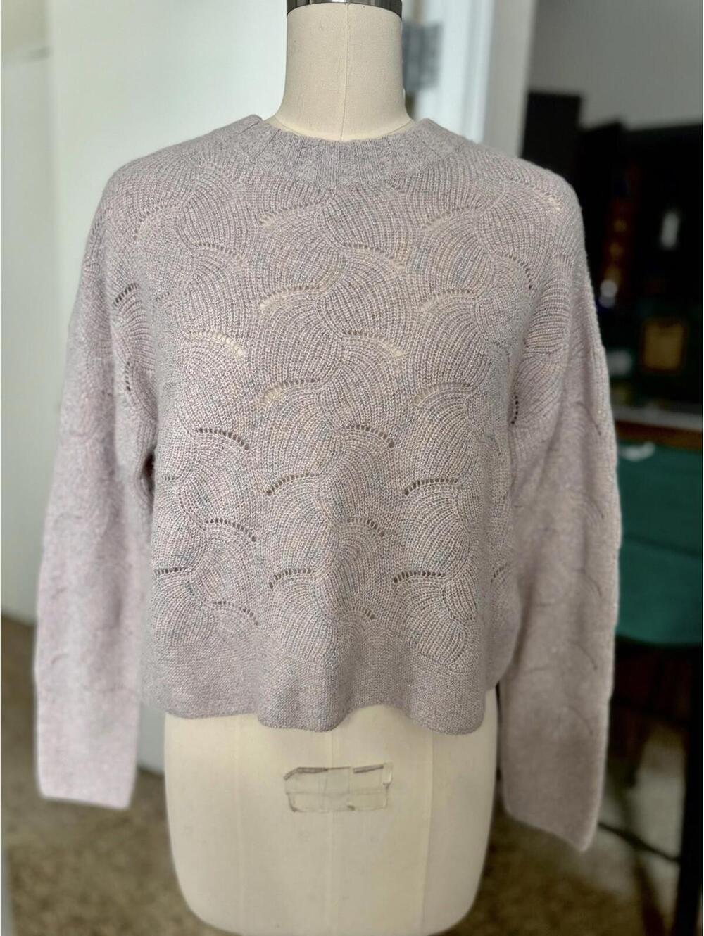 Brodie Light Pink Cashmere Sweater Sz M